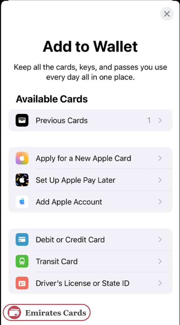 How to add Fazaa Card to Apple Wallet