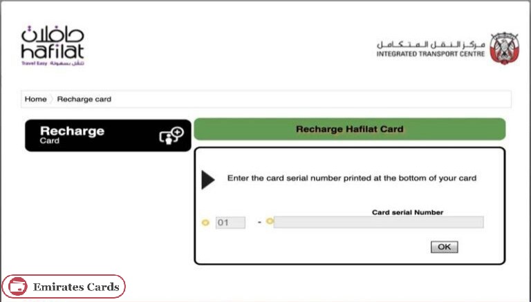 Hafilat Card Recharge via Darb website