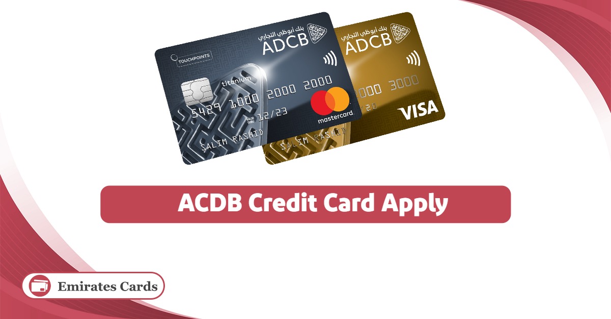 ADCB Credit Card Apply Online